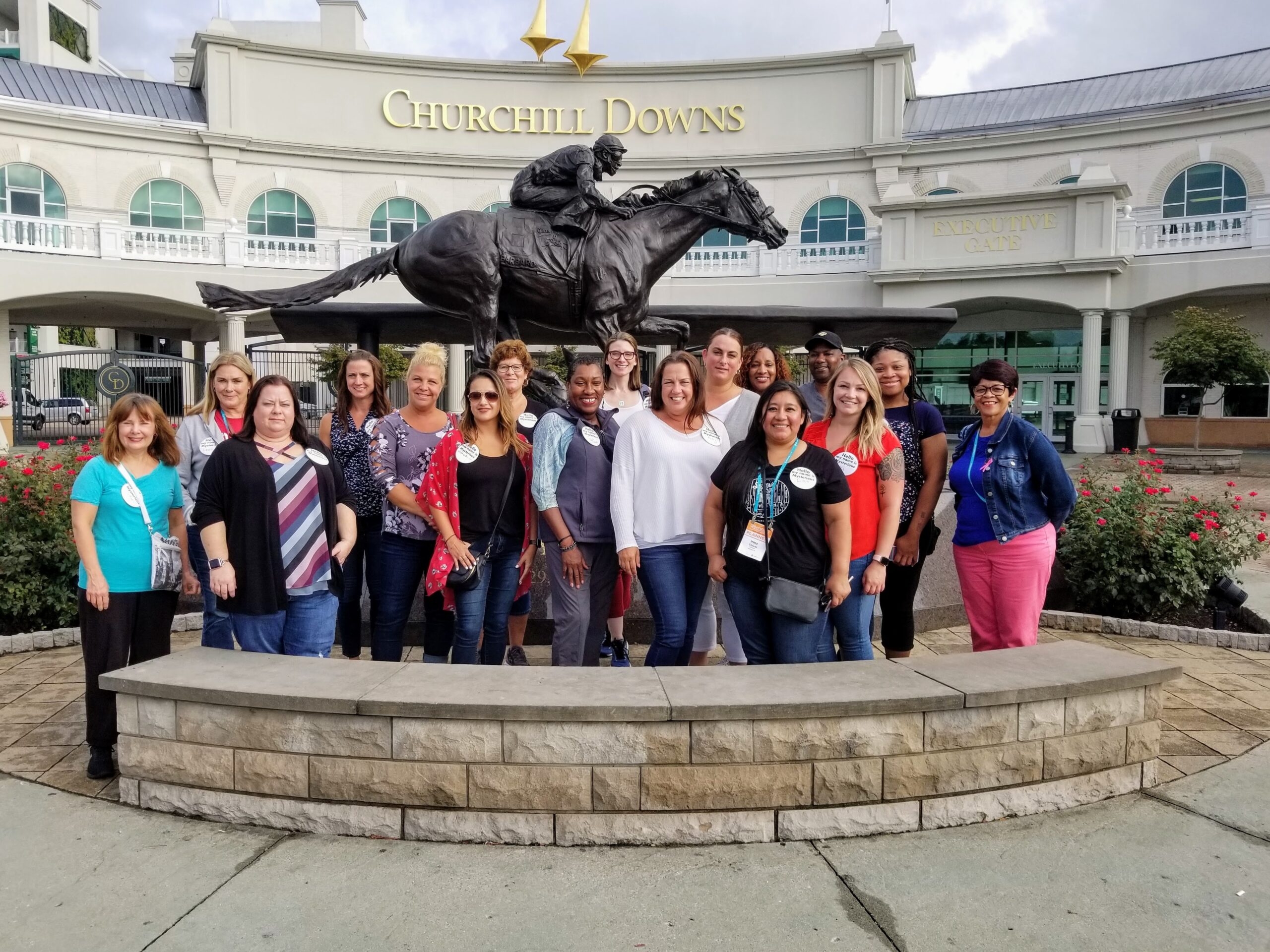Group outside Churchill Downs in Louisville
